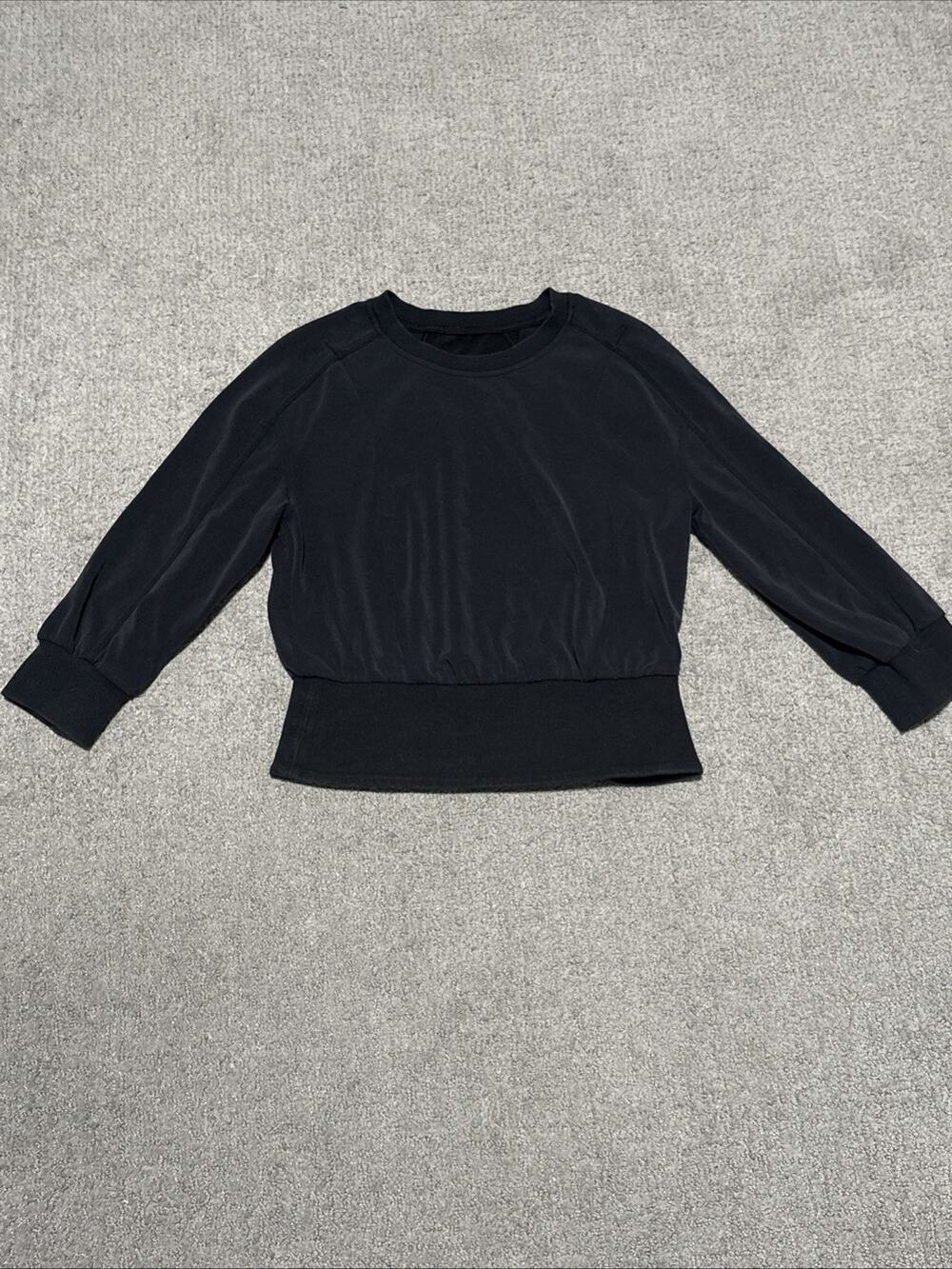 Lululemon Women’s Softstreme Ribbed-Hem Pullover black Size 6